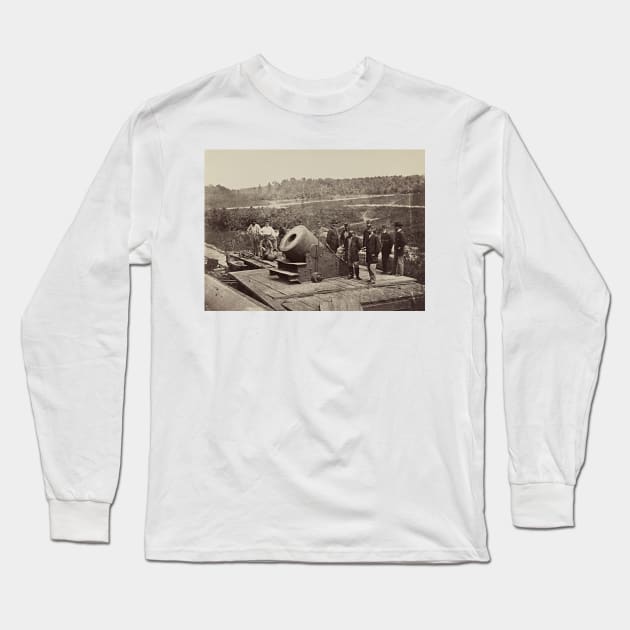 Vintage Civil War The Dictator Siege Mortar at Petersburg Long Sleeve T-Shirt by pdpress